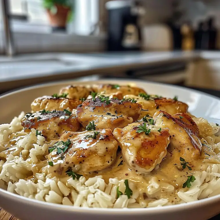 Creamy Smothered Chicken and Rice Dish