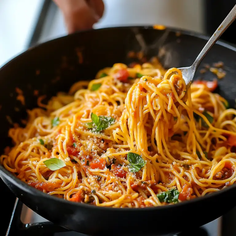 One Pot Spaghetti Dish