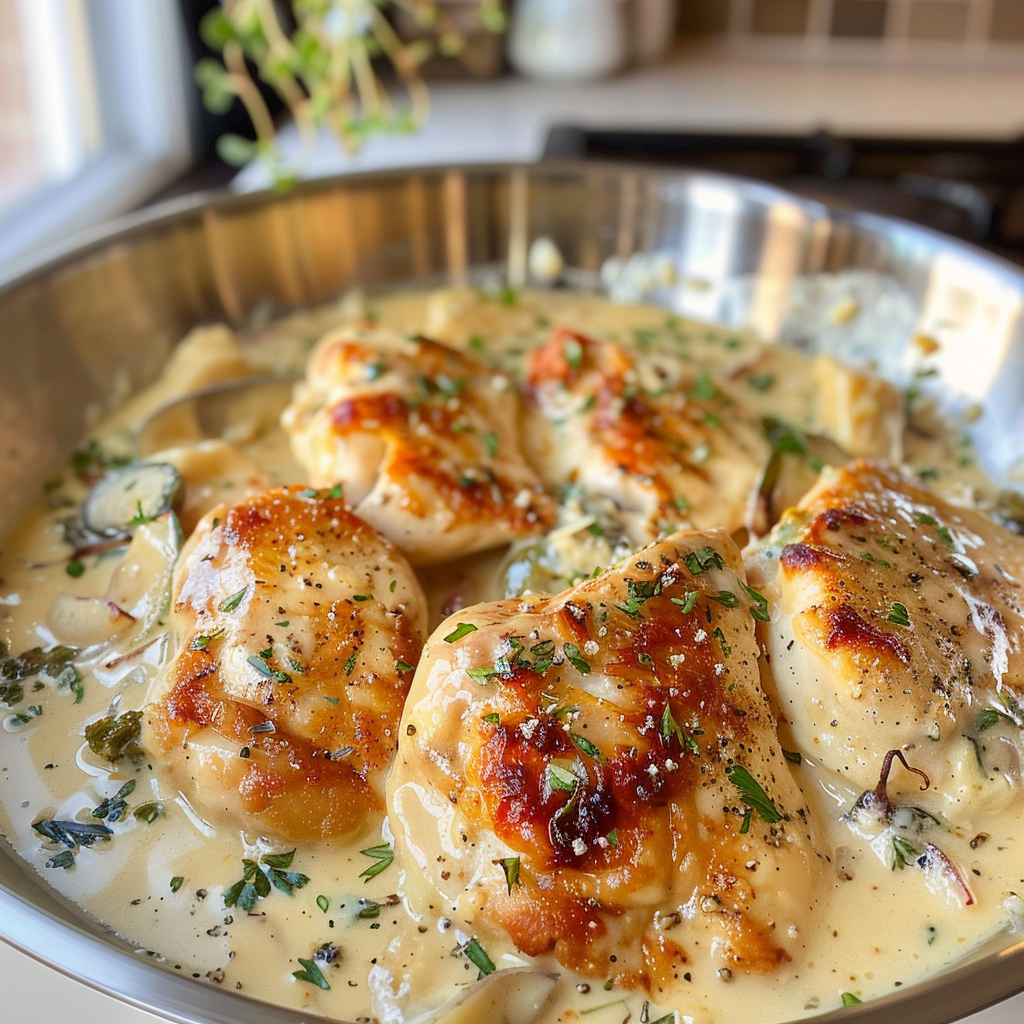 Creamy Asiago Chicken Dish