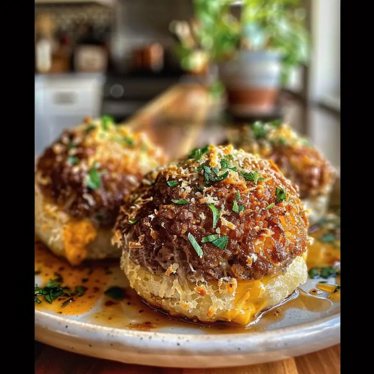 Garlic Parmesan Cheeseburger Bombs
