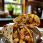 Cheesy Garlic Chicken Wraps on a Plate