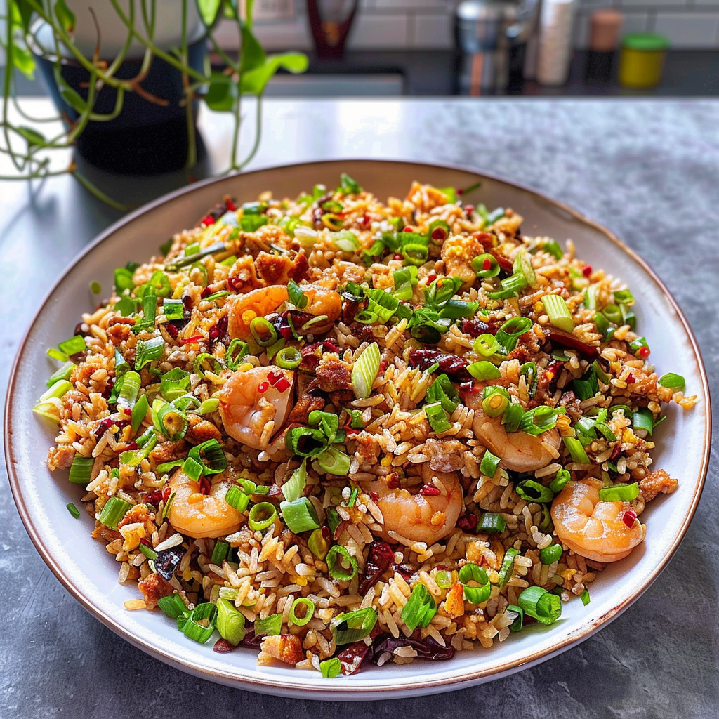Chilli Garlic Fried Rice Dish