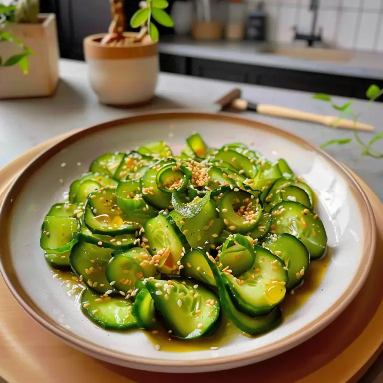 Spiral Cucumber Salad Freshness