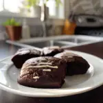 Fudgy Football Brownies on a Plate