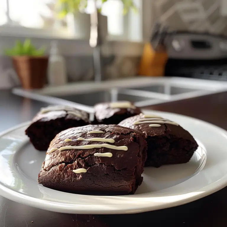 Fudgy Football Brownies on a Plate