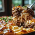 Delicious French Onion Ground Beef and Rice Casserole