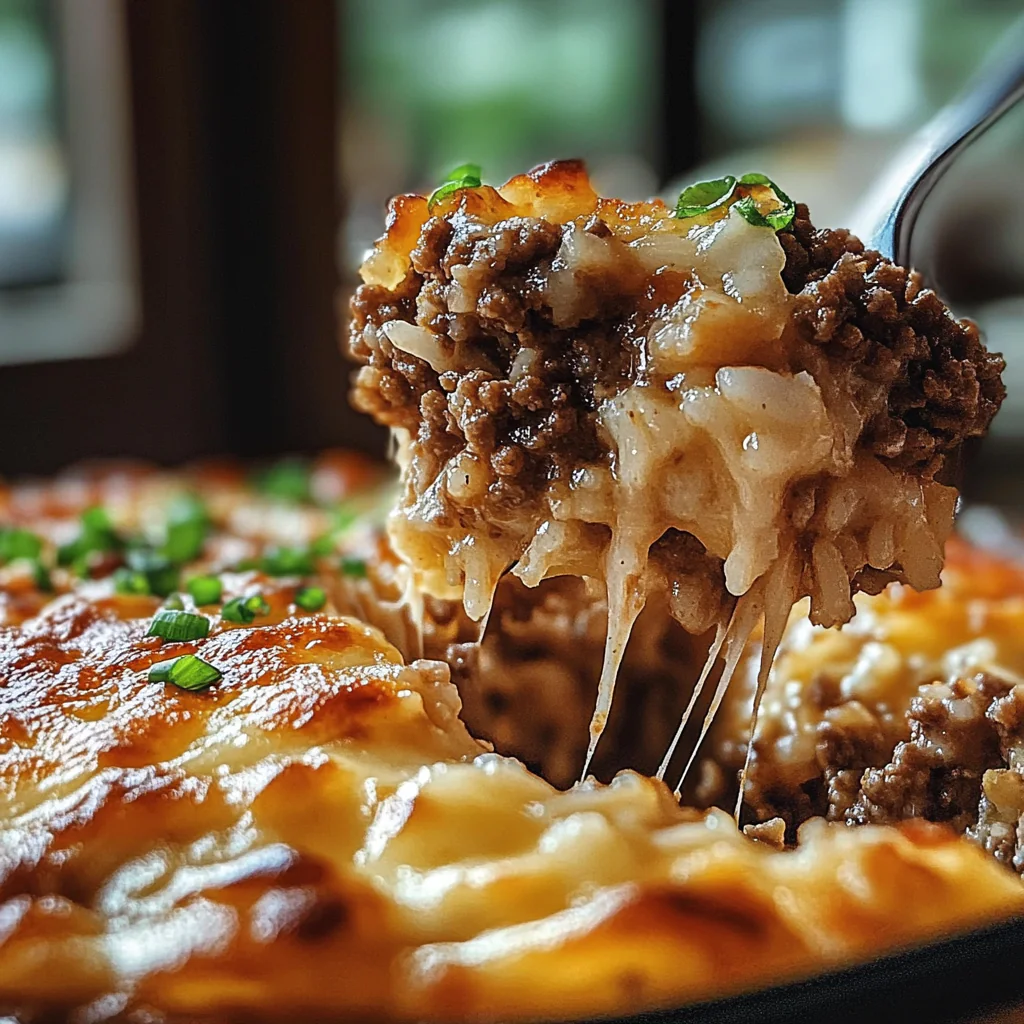 Delicious French Onion Ground Beef and Rice Casserole