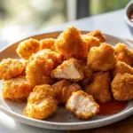 Homemade Chicken Nuggets on a Plate