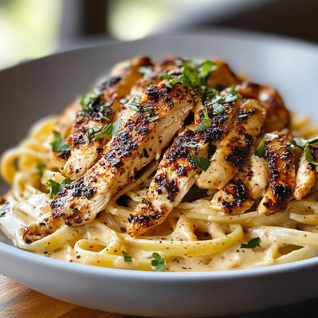 Creamy Blackened Chicken Pasta Dish