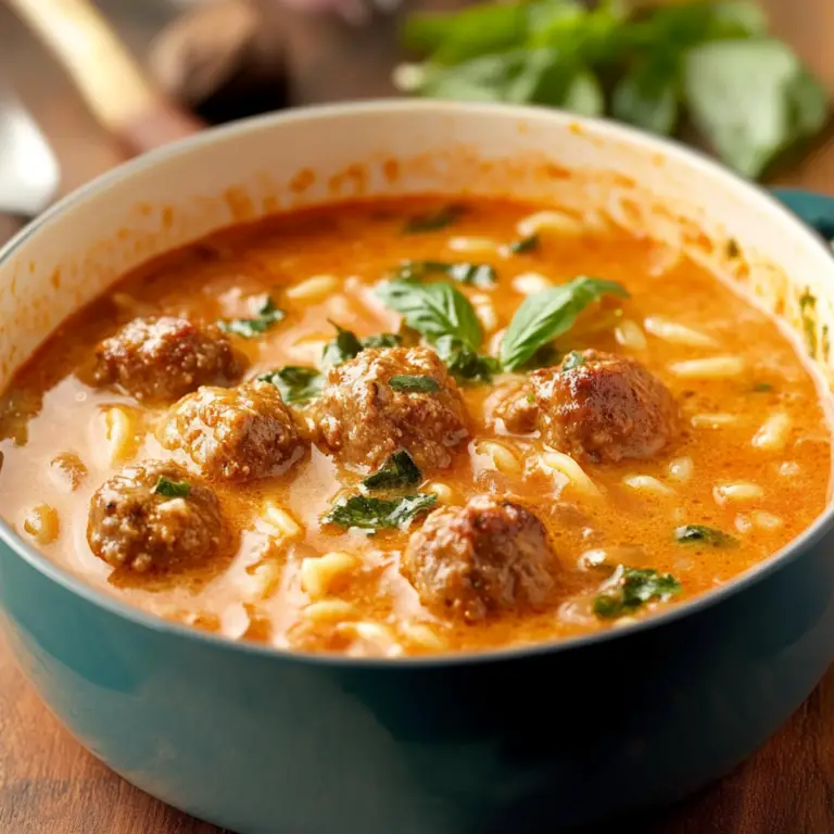 Creamy Italian Meatball Soup