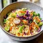 Ramen Noodle Salad on a Plate