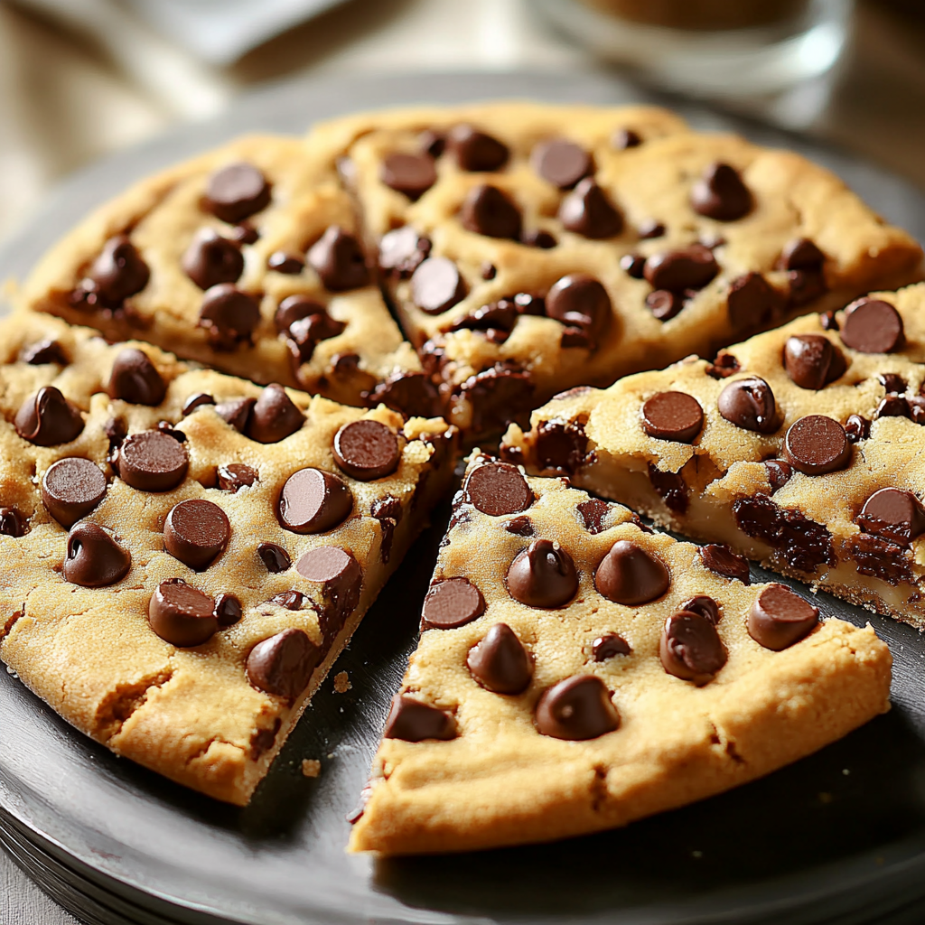 Chocolate Chip Cookie Pizza