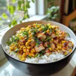 Street Corn Chicken Rice Bowl