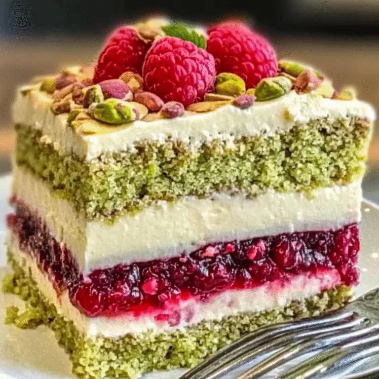 Pistachio Raspberry Dream Cake Recipe