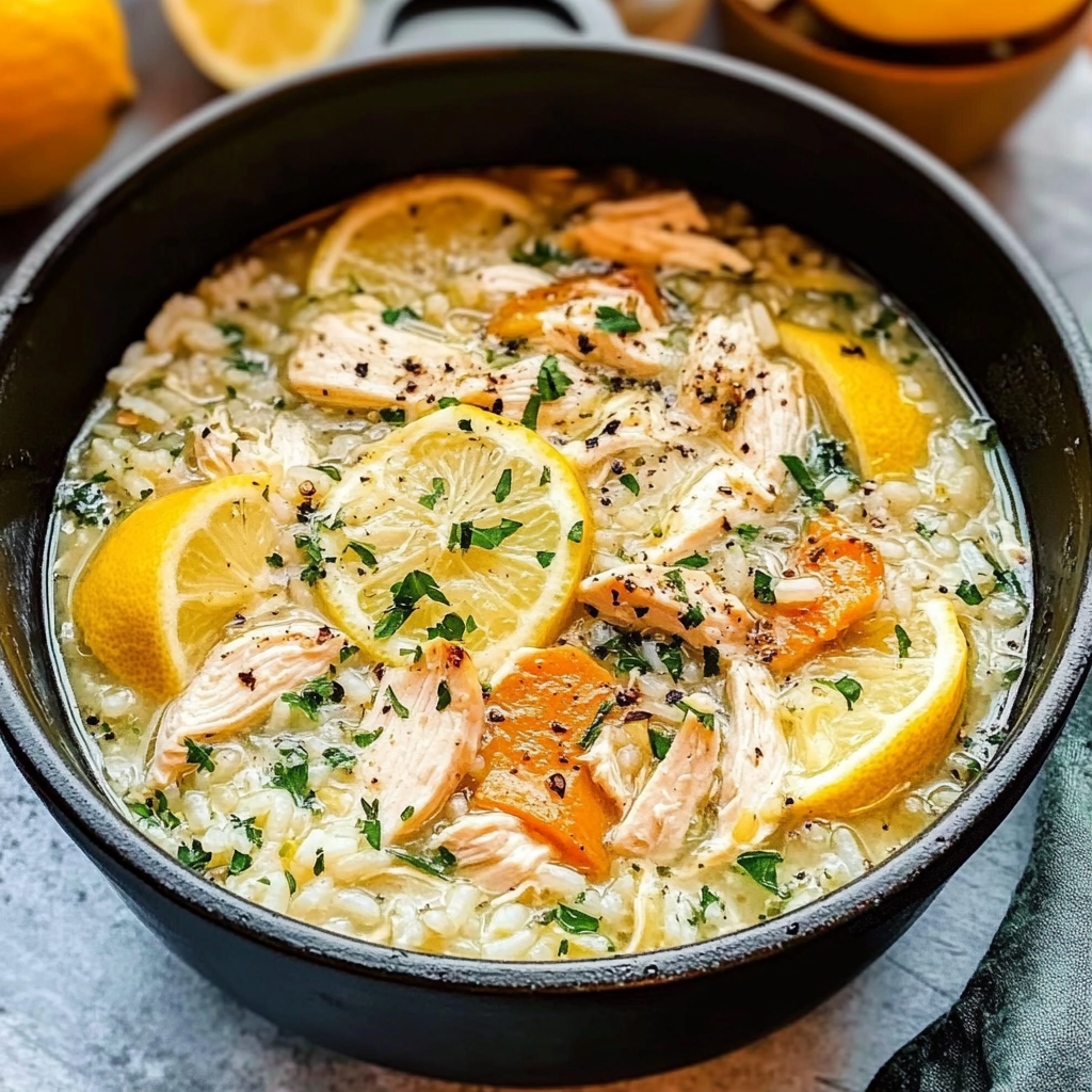 Cozy Lemon Chicken & Rice Soup