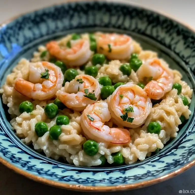 Creamy Shrimp Risotto with Peas
