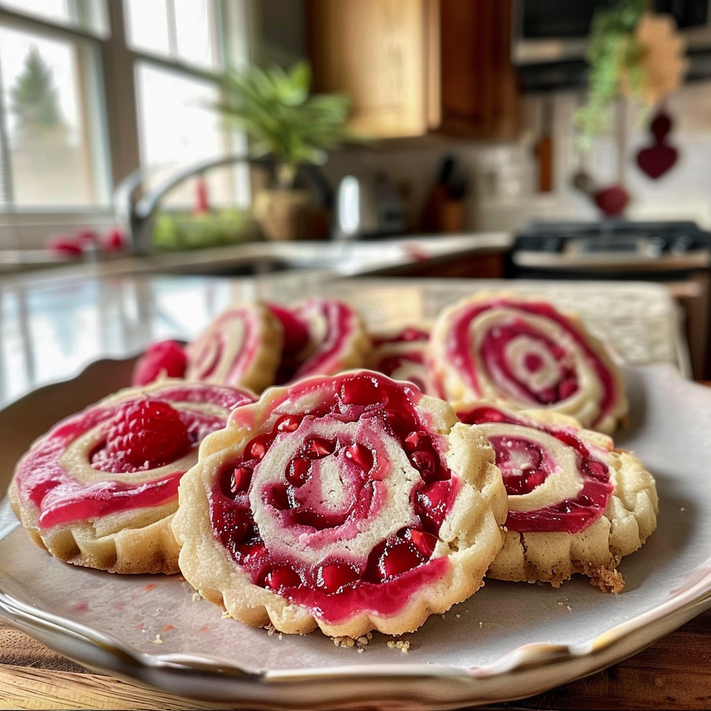 Raspberry Swirl Cookies