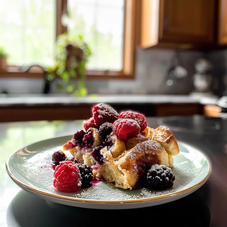 Berries and Cream Overnight French Toast Bake