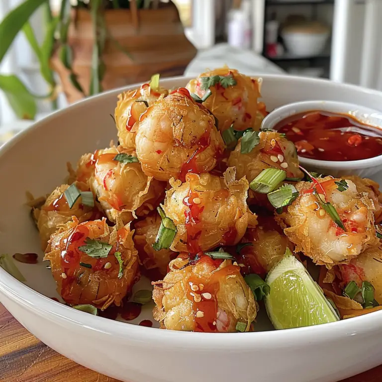 Crispy Shrimp Balls with Sweet Chili Sauce