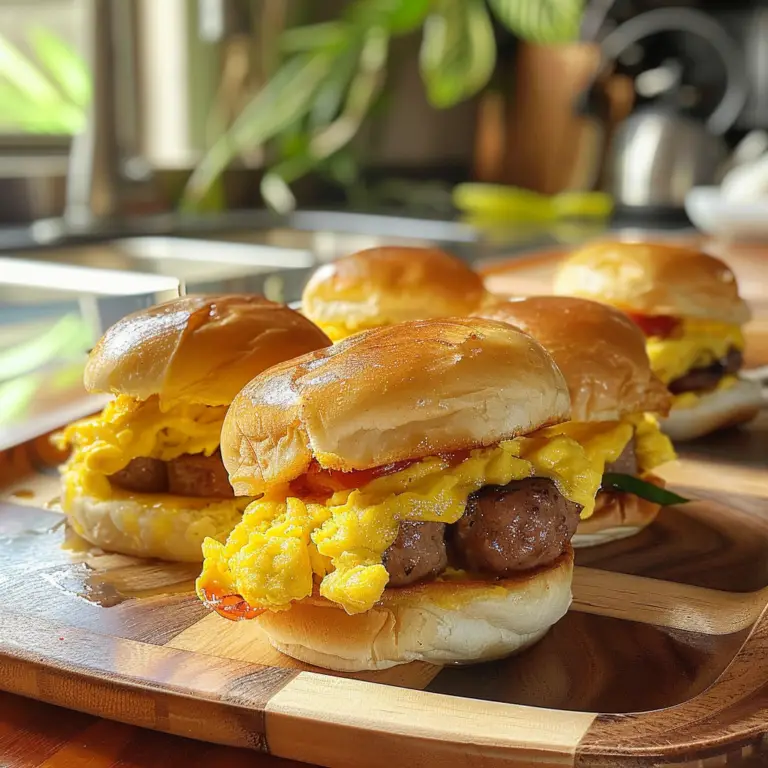 Sausage Egg Breakfast Sliders Recipe