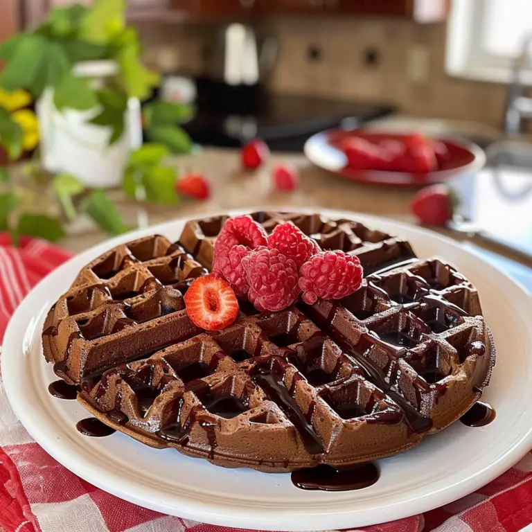 Chocolate Cake Mix Waffles