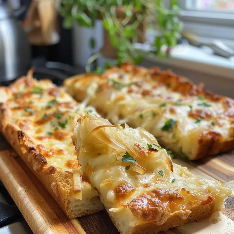 Cheesy Onion Bread Recipe