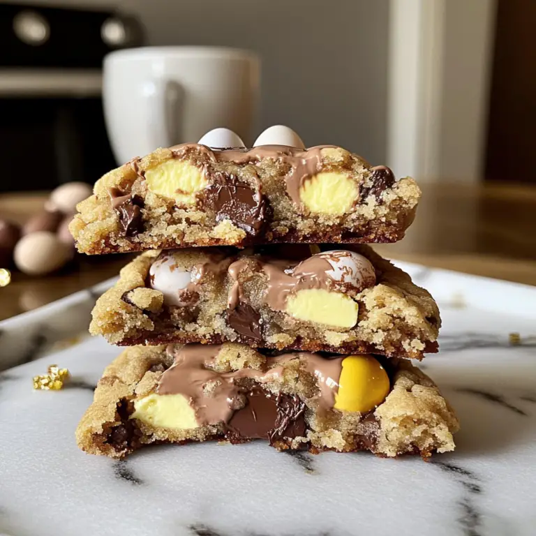 Brown Butter Cadbury Creme Egg Cookies Recipe