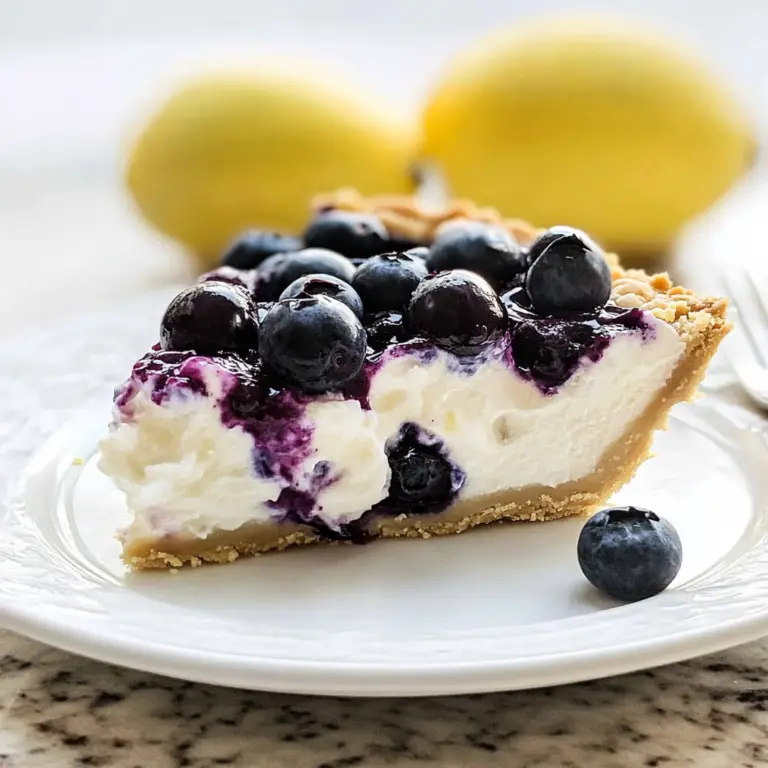No Bake Lemon Blueberry Pie Recipe
