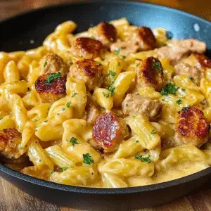 Creamy Cheesy Ranch Chicken & Sausage Skillet