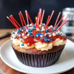 Colorful Fireworks Cupcakes