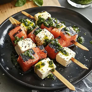 Refreshing Watermelon-Feta Skewers