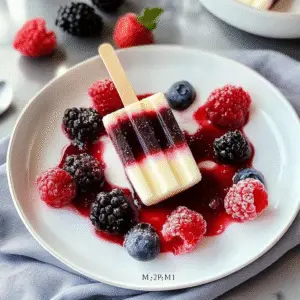 Berry-Coconut Rocket Pops
