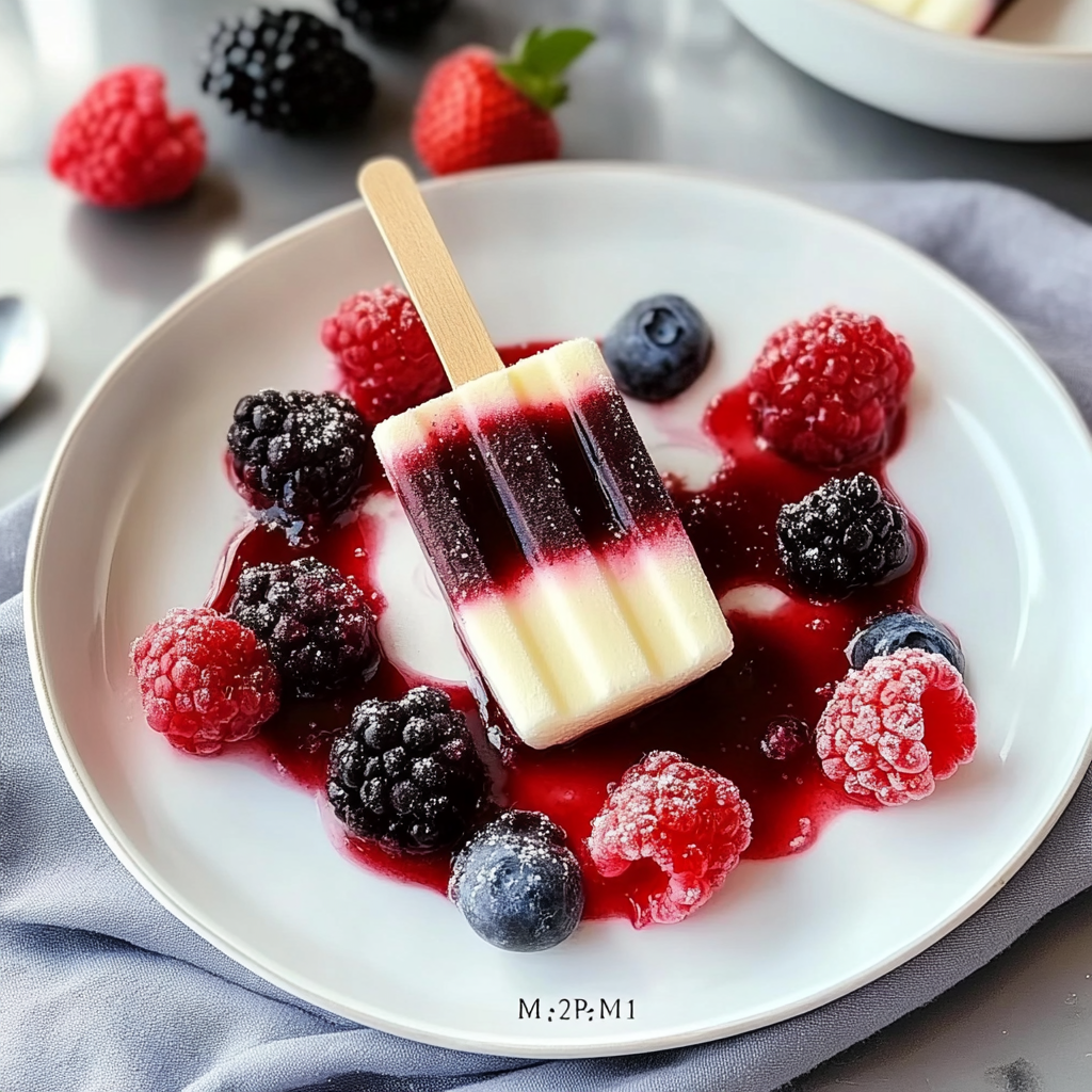 Berry-Coconut Rocket Pops