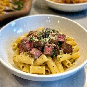Sweet and Spicy Garlic Steak Pasta Recipe
