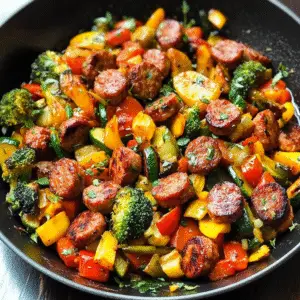 Sausage and Veggies Skillet Recipe