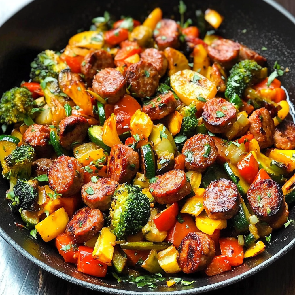 Sausage and Veggies Skillet Recipe