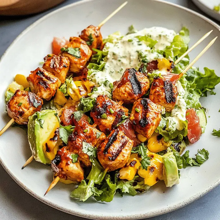 Chicken Skewer Salad Recipe