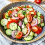 5-Minute Refreshing Tomato, Cucumber, and Onion Salad