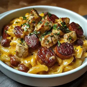 One-Skillet Creamy BBQ Chicken & Sausage Pasta