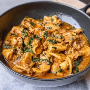One-Pot Spicy Garlic Butter Chicken Tortellini