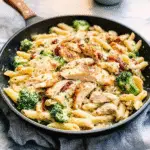 Cheesy Ranch Chicken and Broccoli Pasta Skillet