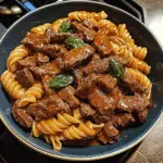 One-Skillet Buffalo Ranch Steak & Pasta: