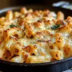 One-Pan White Cheddar Mozzarella Pasta