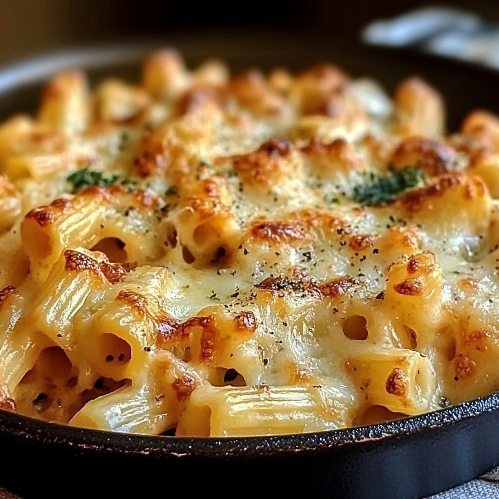 One-Pan White Cheddar Mozzarella Pasta