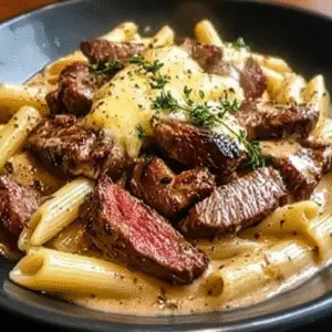 Creamy Ranch Steak & Mozzarella Pasta Recipe