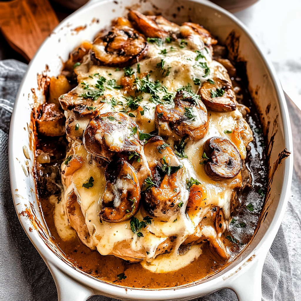 Mushroom Mozzarella Bake Recipe