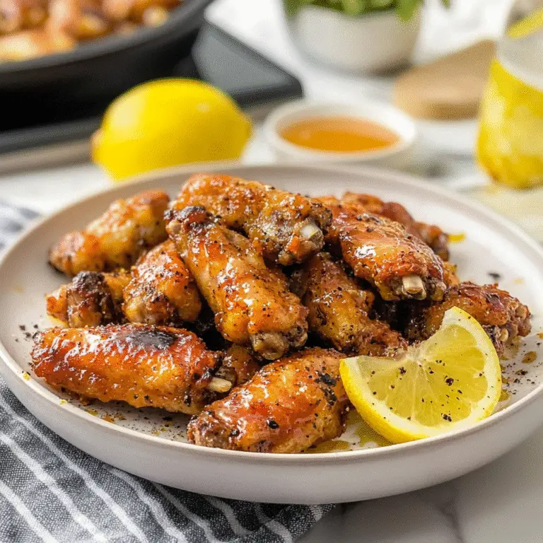 Crispy Honey Lemon Pepper Wings Recipe