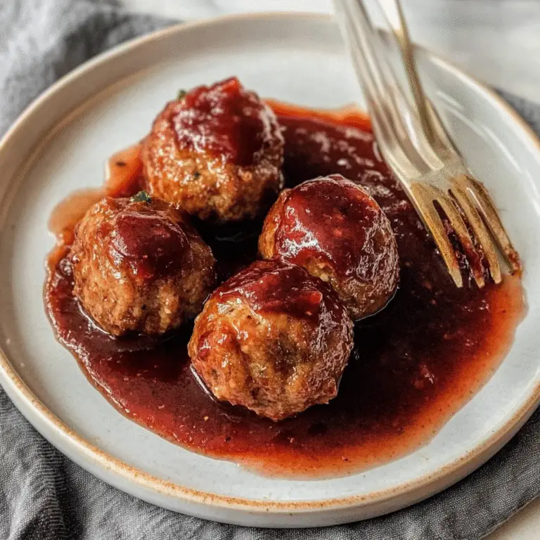Cranberry Sauce Meatballs