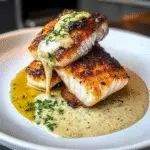 Lemon Garlic Butter Cod with Crispy Skin