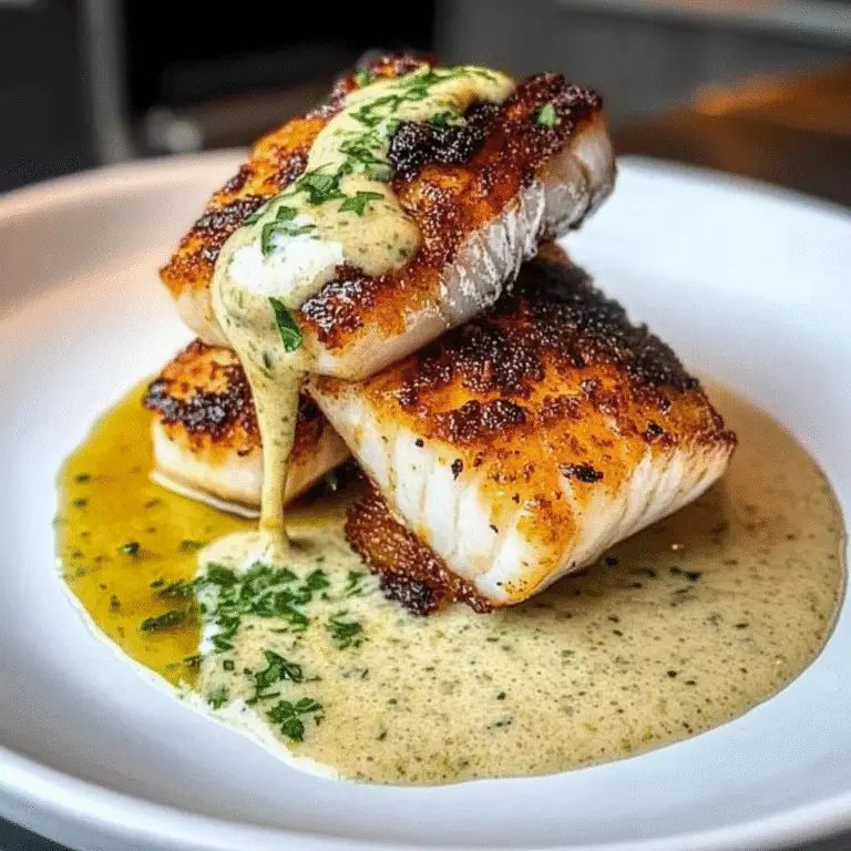 Lemon Garlic Butter Cod with Crispy Skin